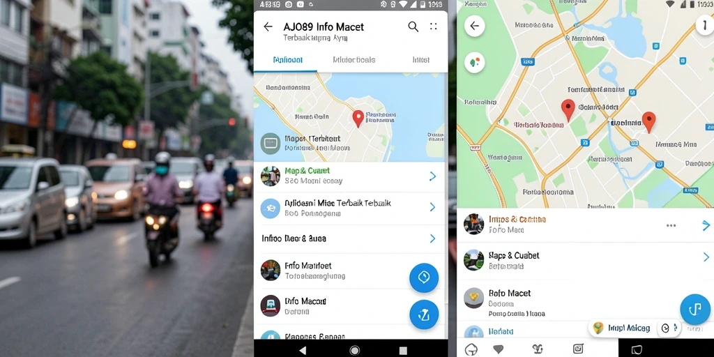 Antarmuka utama AJO89 menampilkan informasi kemacetan terkini.