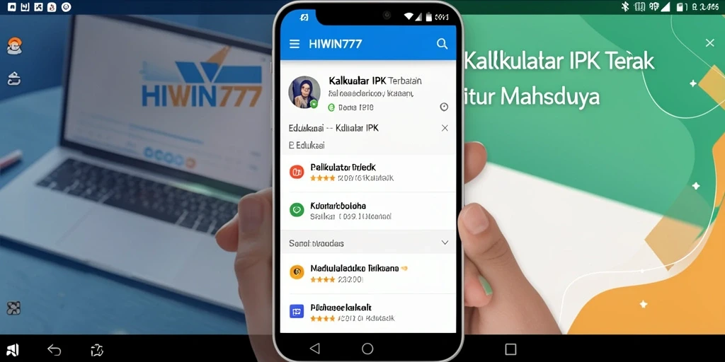Antarmuka aplikasi HIWIN777 untuk kalkulator IPK yang nyaman.