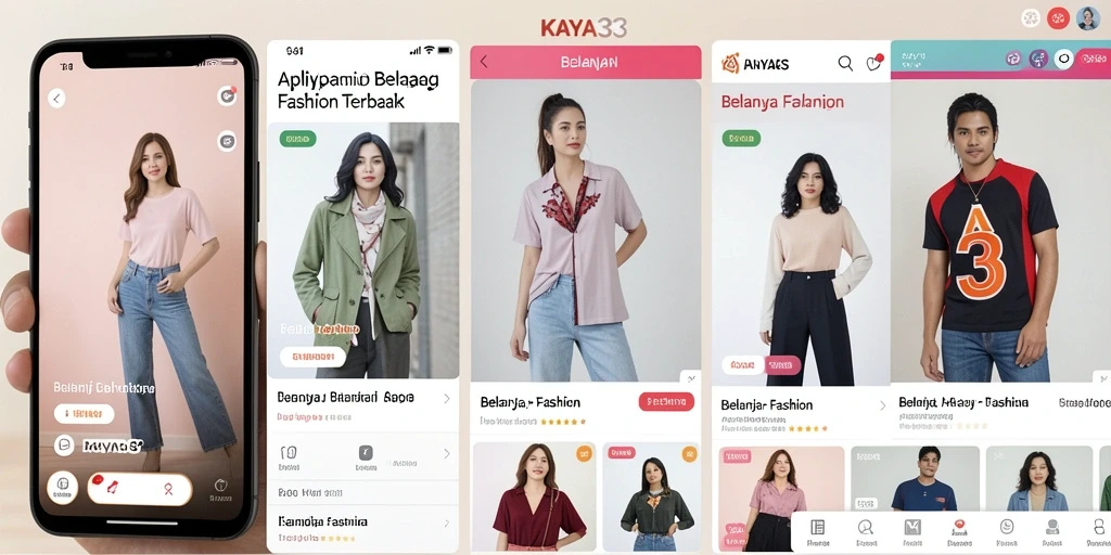 Antarmuka KAYA33 menampilkan koleksi fashion yang berwarna dan menarik.