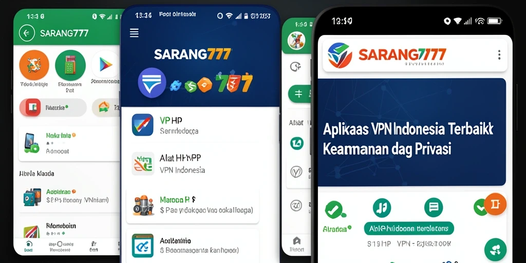 Antarmuka aplikasi SARANG777 yang sederhana dan mudah dinavigasi.