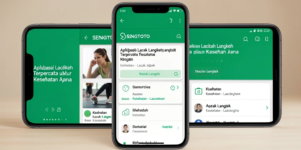 Tampilan antarmuka SENGTOTO saat melacak langkah harian.