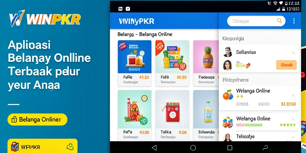 Tampilan antarmuka aplikasi WINPKR untuk belanja online yang menarik.