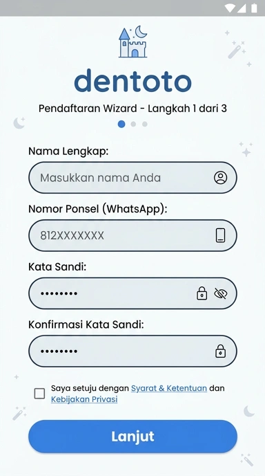 Buat Akun Baru di dentoto dengan Mudah